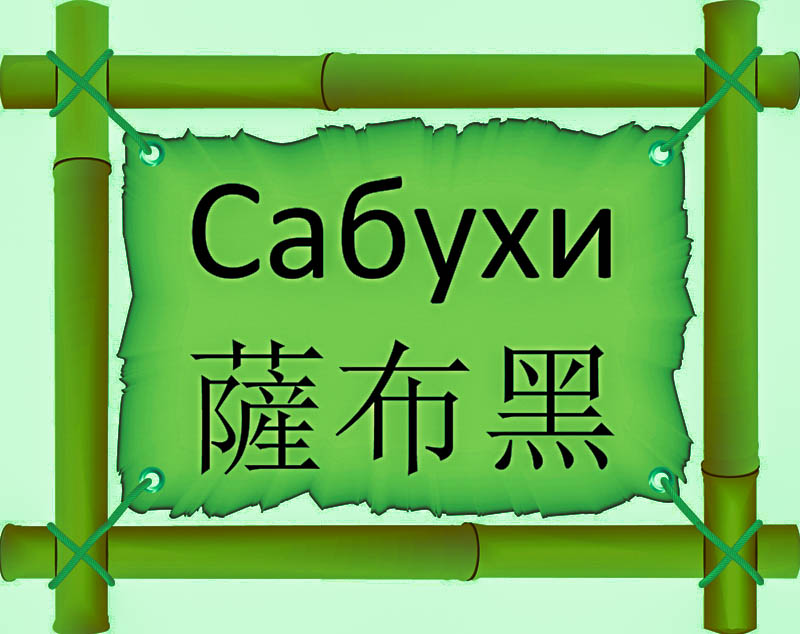 Имя Сабухи по китайски 薩布黑 транслитом Sà bù hēi, онлайн узнать FreeHSK