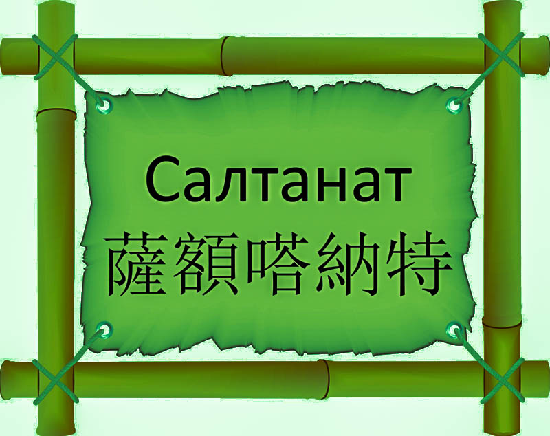 Имя Салтанат по китайски 薩額嗒納特 транслитом Sà é tà nà tè, онлайн узнать FreeHSK
