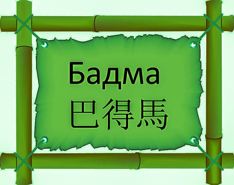 Имя Бадма по китайски 巴得馬 транслитом Bā de mǎонлайн узнать FreeHSK