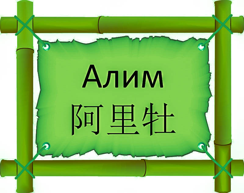 Имя Алим по китайски 阿里牡 транслитом Ā lǐ mǔонлайн узнать FreeHSK