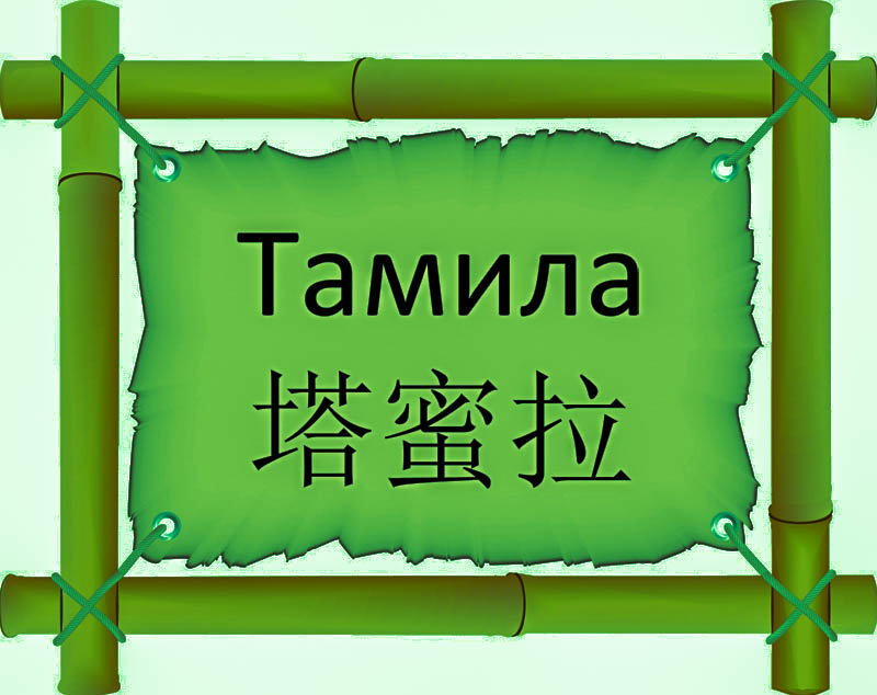 Имя Тамила по китайски 塔蜜拉 транслитом Tǎ mì lǎ онлайн узнать FreeHSK