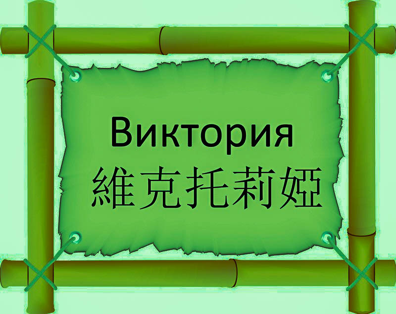 Имя Виктория по китайски 維克托莉婭 транслитом Wéi Kè Tuō Lì Yàонлайн узнать FreeHSK